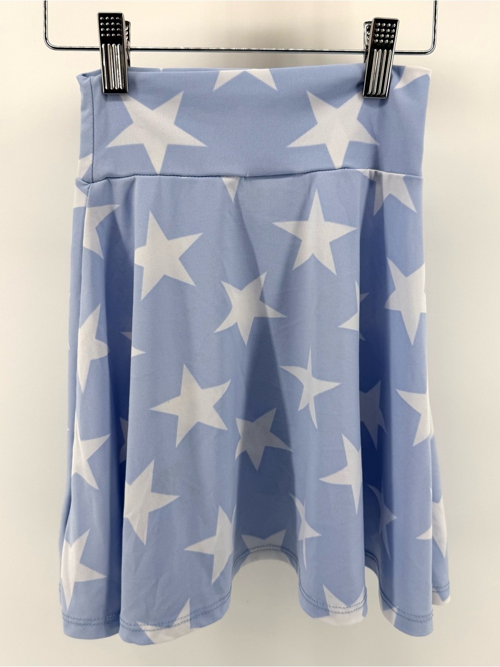 LuLaRoe Light Blue Star Girls Print Twirl Skirt
